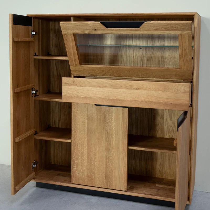 Vitrine en bois massif de chêne Bremen 3 - NordicStory