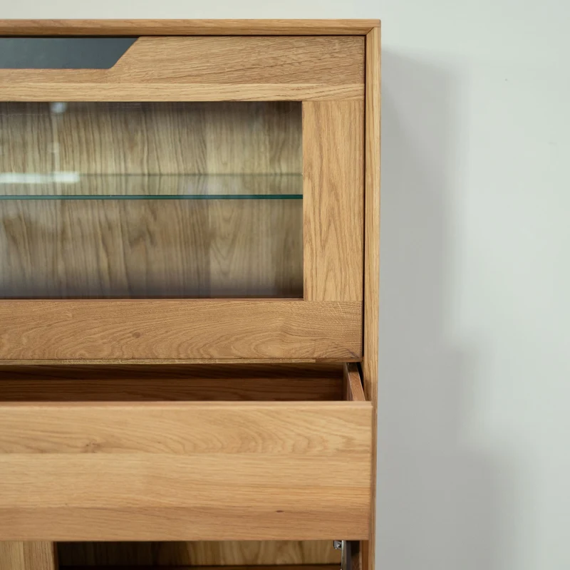 Vitrine en bois massif de chêne Bremen 3 - NordicStory