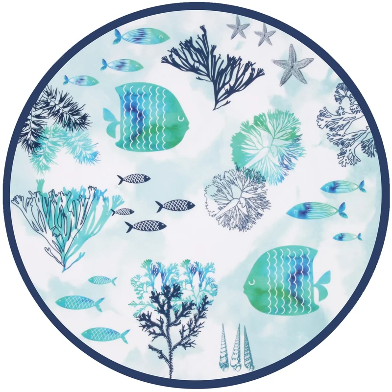 Plat de service rond en mélamine mer - Ø 35,5 cm