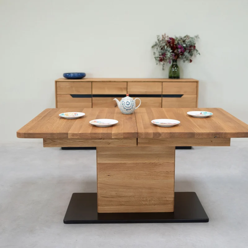 Table à manger extensible en bois massif de chêne Bremen - NordicStory