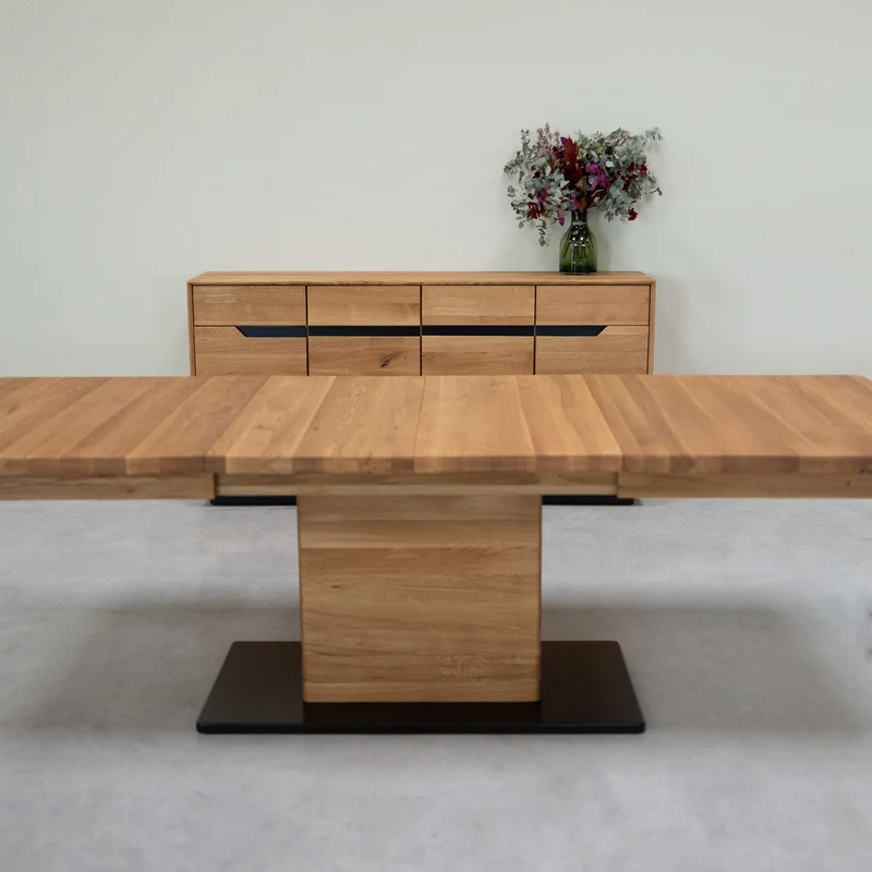 Table à manger extensible en bois massif de chêne Bremen - NordicStory