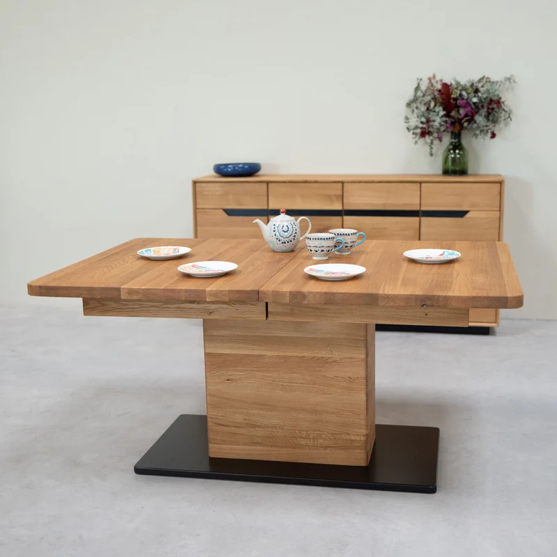 Table à manger extensible en bois massif de chêne Bremen - NordicStory