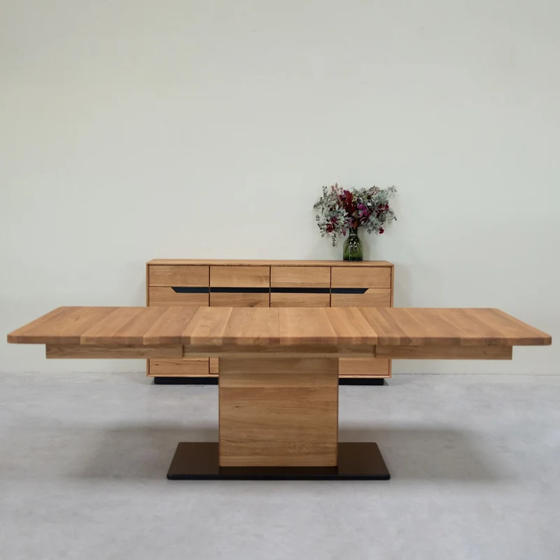 Table à manger extensible en bois massif de chêne Bremen - NordicStory