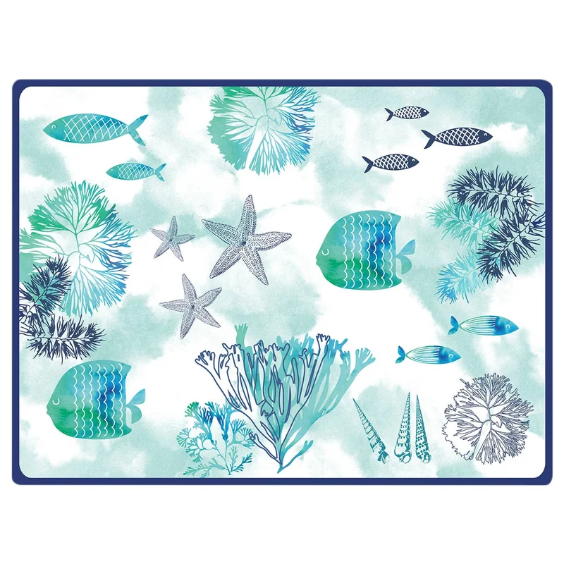 Set de table rectangulaire (40 x 30 cm) mer - Lot de 6