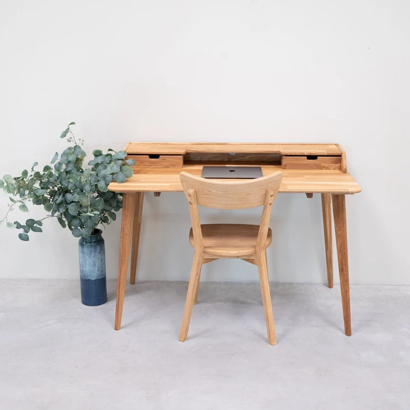 Bureau en bois massif de chêne Ana - NordicStory