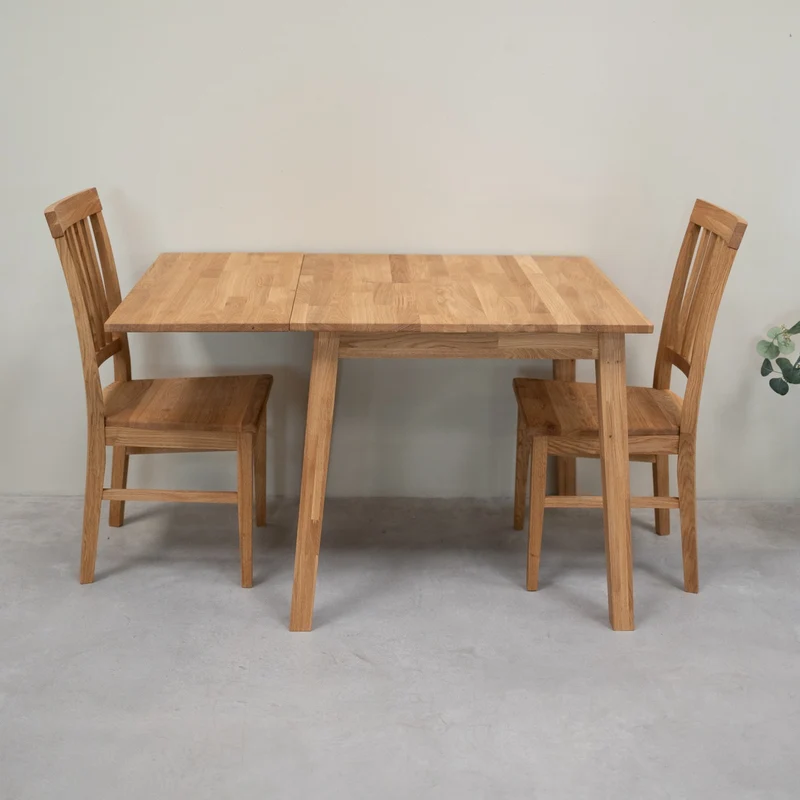 Table à manger extensible en bois massif de chêne Tomas - NordicStory