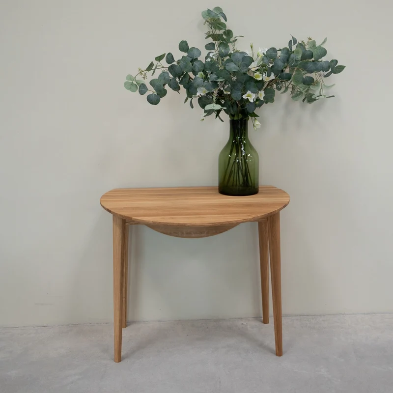 Table à manger ronde extensible en bois massif de chêne Luna - NordicStory