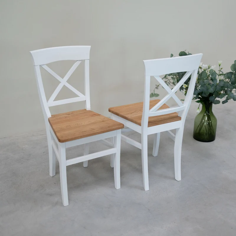 Chaise en bois massif Lausanne - Lot de 2 ou 4 - NordicStory