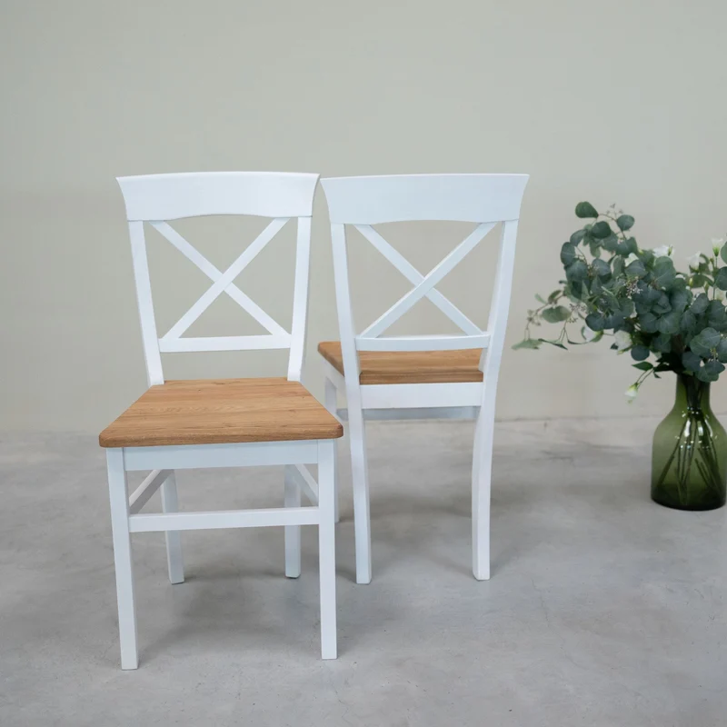 Chaise en bois massif Lausanne - Lot de 2 ou 4 - NordicStory