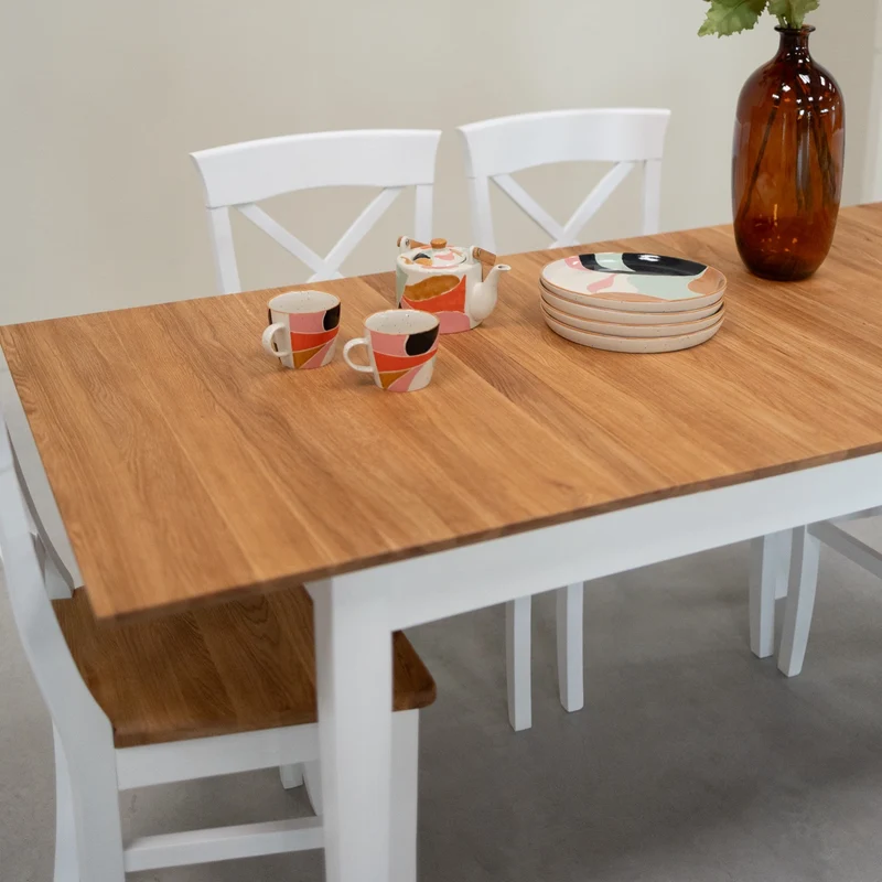 Table à manger extensible en bois massif Lausanne - NordicStory