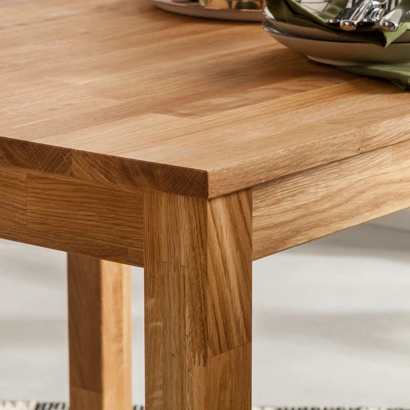 Table à manger en bois massif de chêne Lemsiwood - NordicStory