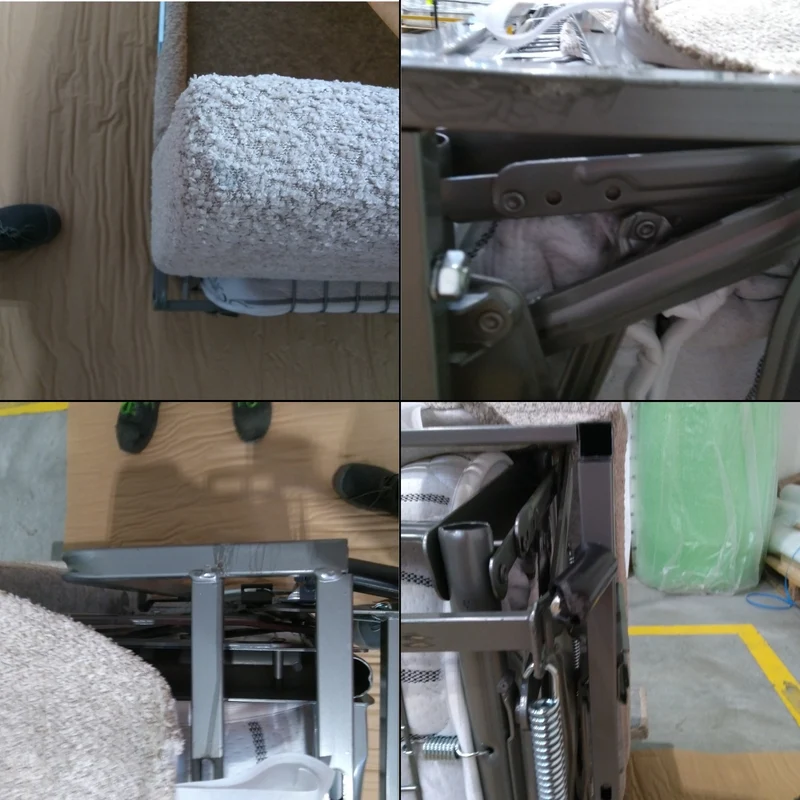 Canapé d'angle convertible BOBOCHIC Augustin ouverture express en tissu bouclette beige