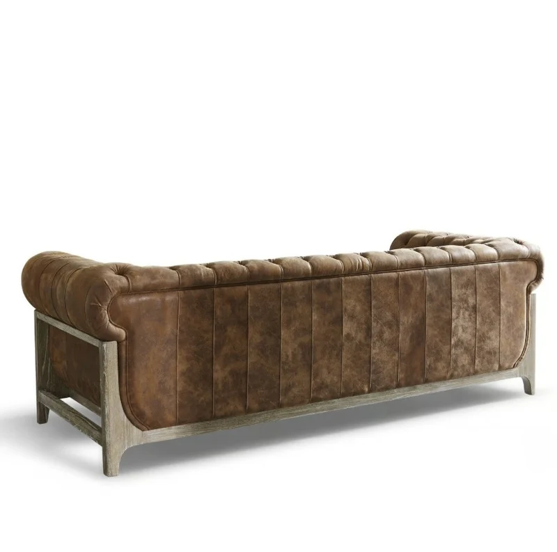 Canapé Chesterfield SWANSBORO 3 places marron Loberon
