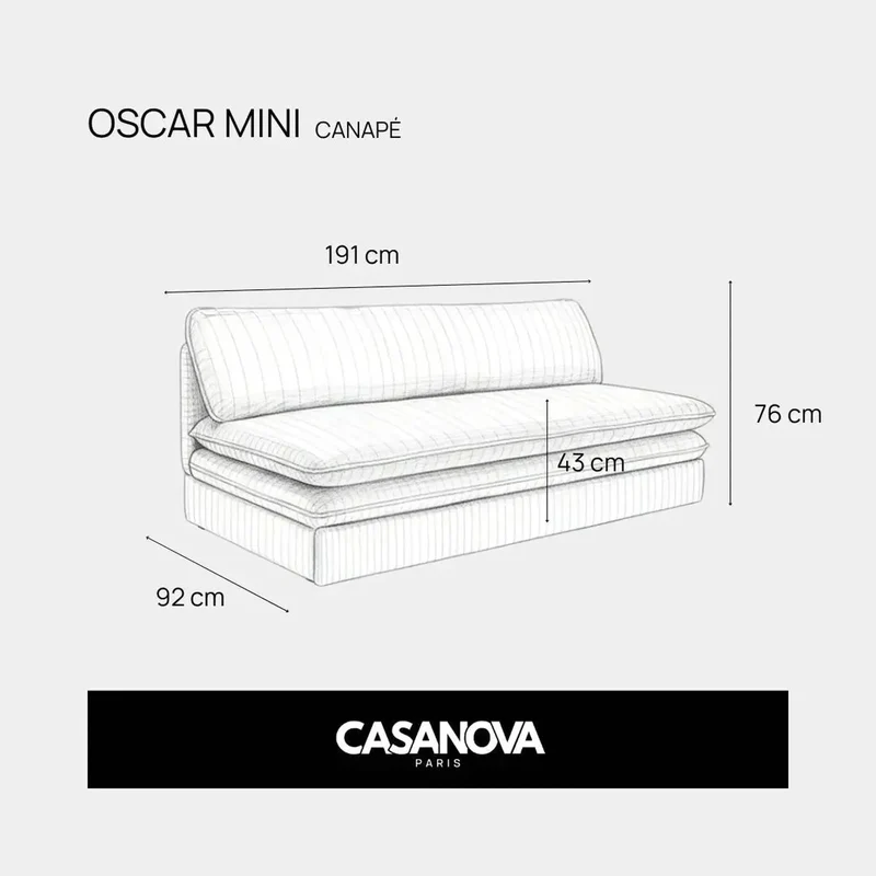 Canapé Casanova Paris Oscar Mini velours côtelé vert