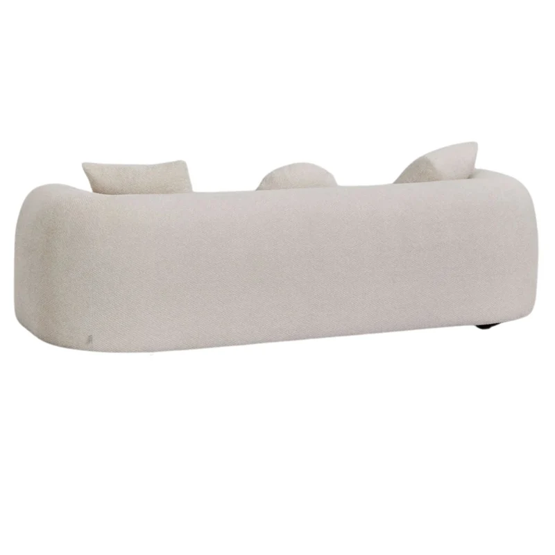 Canapé SKLUM Coco 3 places en tissu chenille épais Blanc