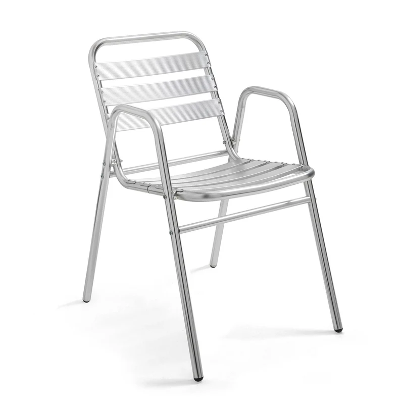 Lot de 4 chaises de jardin en aluminium avec accoudoirs NOTTING HILL
