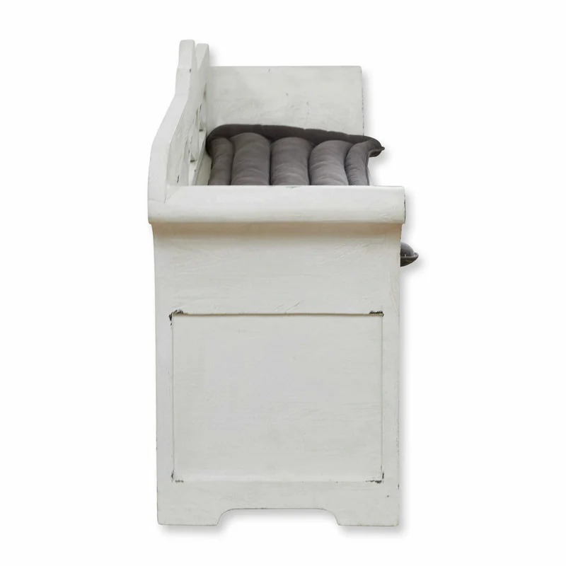 Banc LOBERON Fioen blanc gris effet vieilli