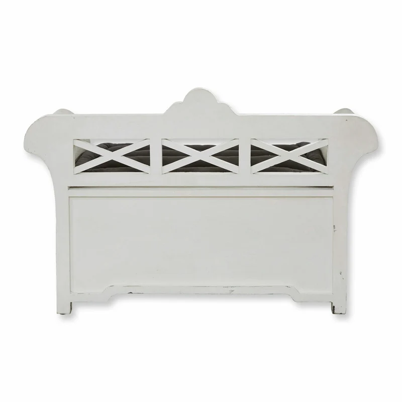 Banc LOBERON Fioen blanc gris effet vieilli