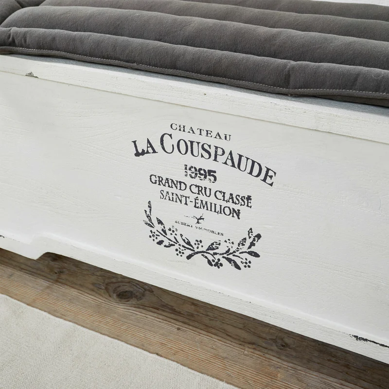 Banc LOBERON Fioen blanc gris effet vieilli