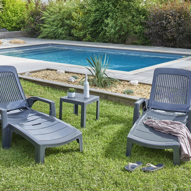 Lot de 2 bains de soleil Fidji