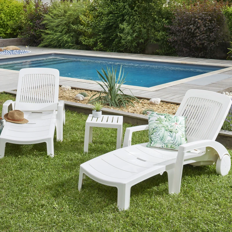Lot de 2 bains de soleil Fidji