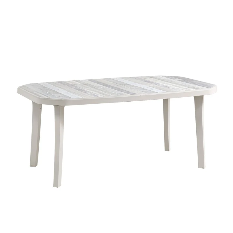Table de jardin rectangulaire Patchwork clair 165 x100 cm