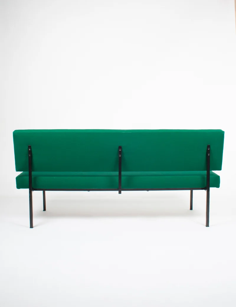Banquette vintage vert émeraude