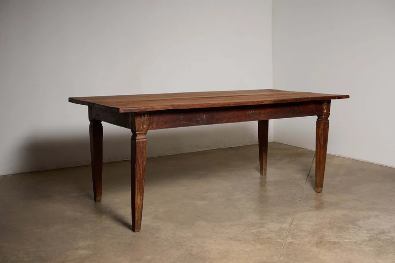 Rustic Tapered Leg Kitchen Dining Table