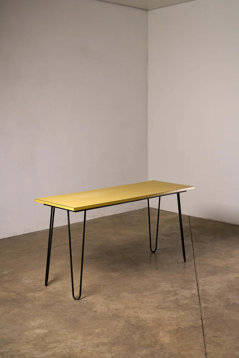 Mid-Century Yellow Console or Desk