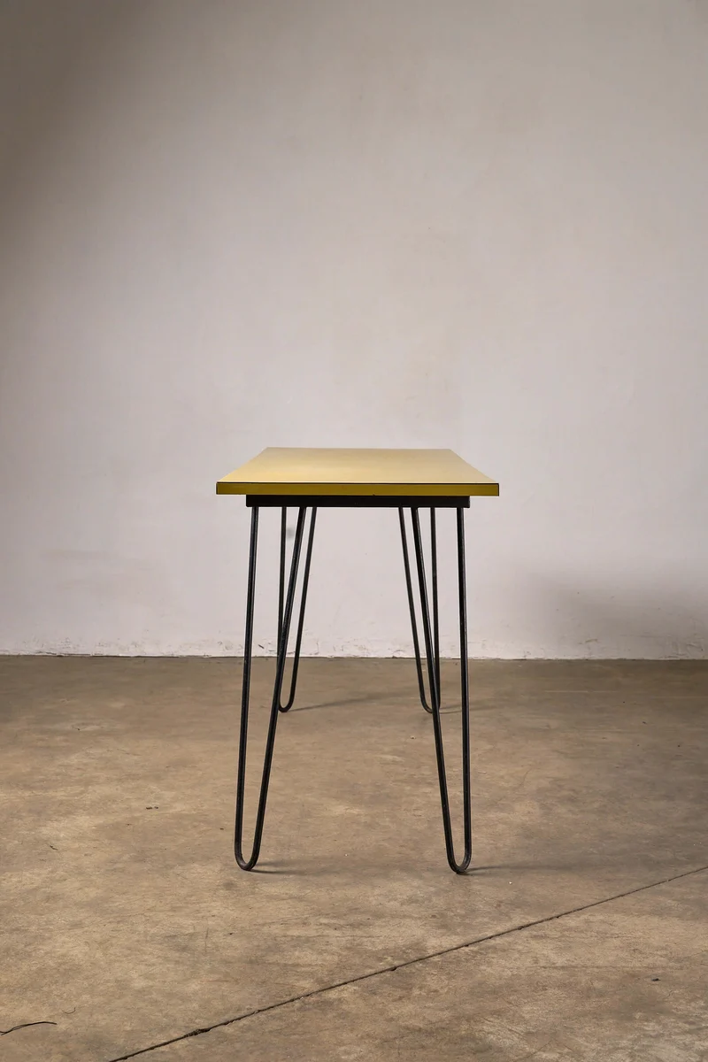 Mid-Century Yellow Console or Desk