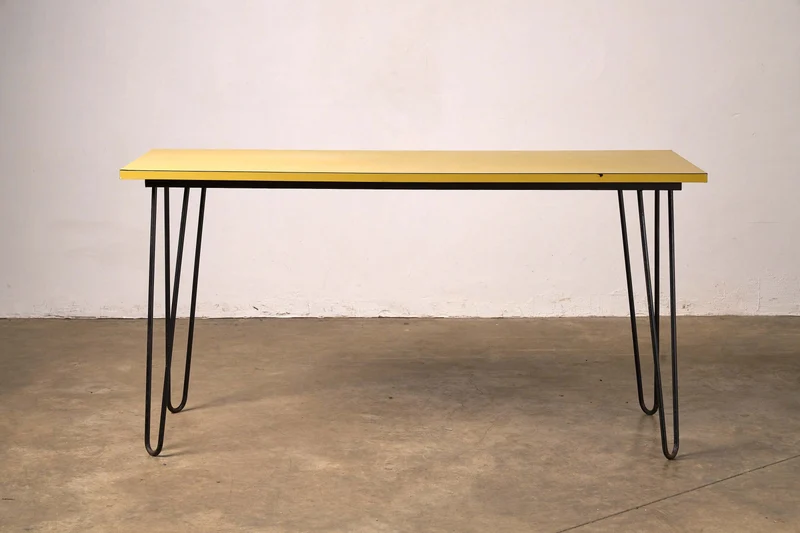 Mid-Century Yellow Console or Desk