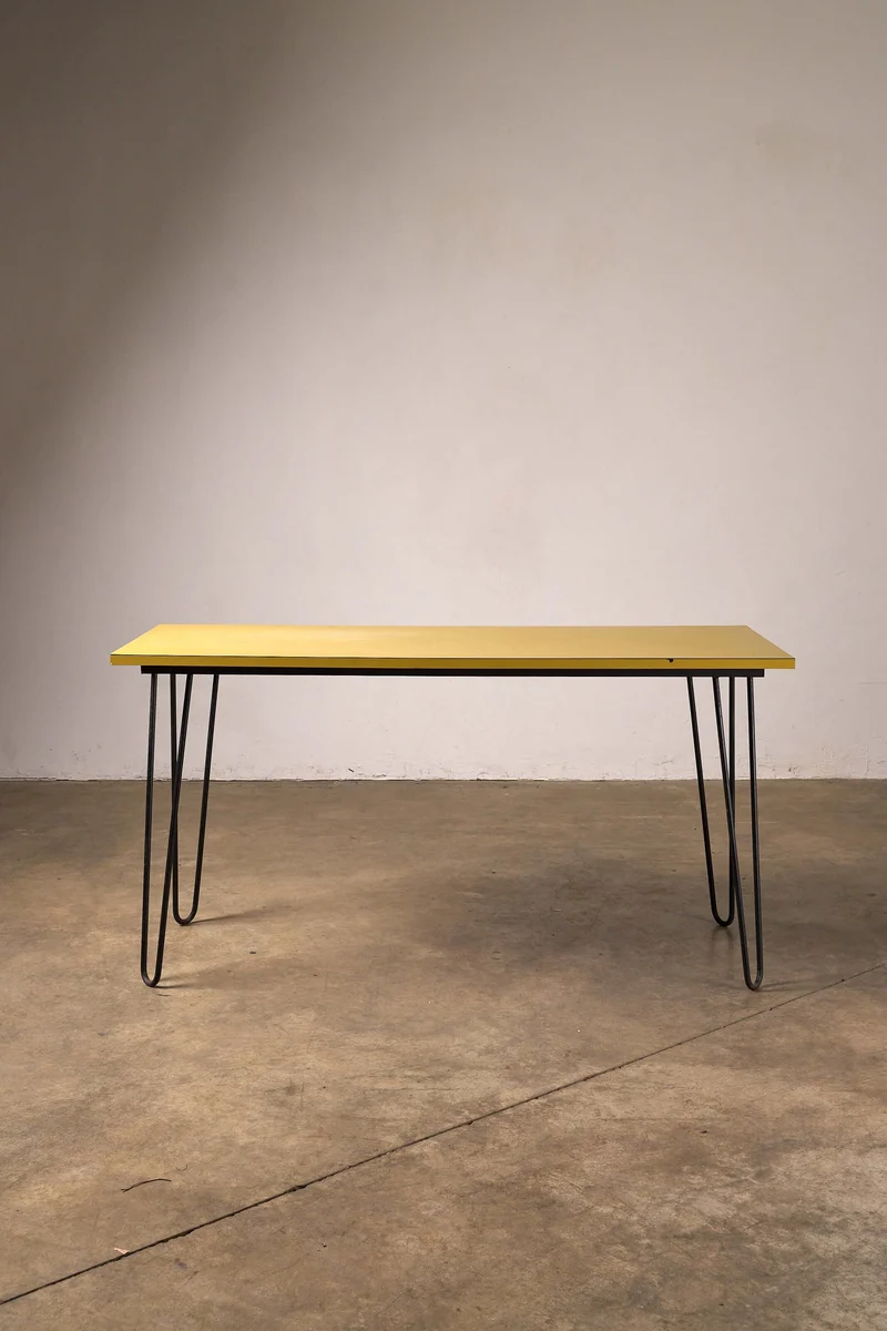 Mid-Century Yellow Console or Desk