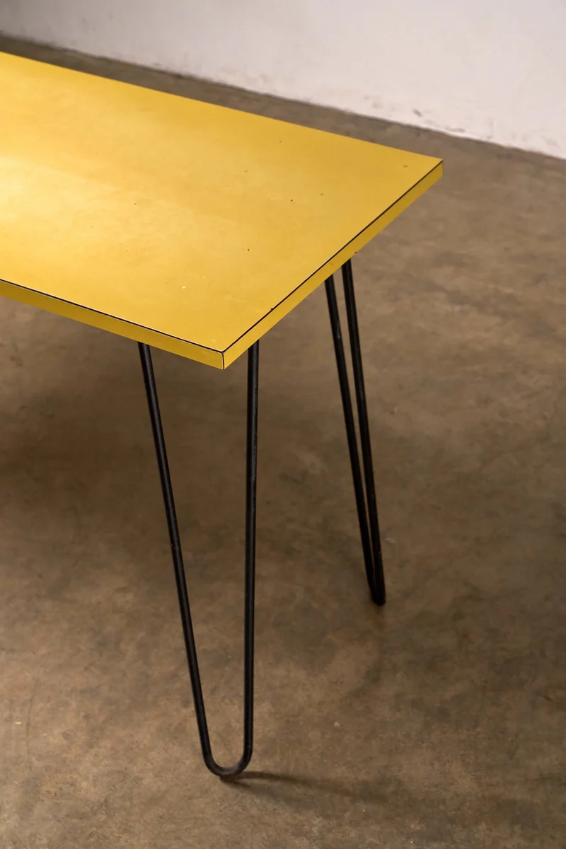 Mid-Century Yellow Console or Desk