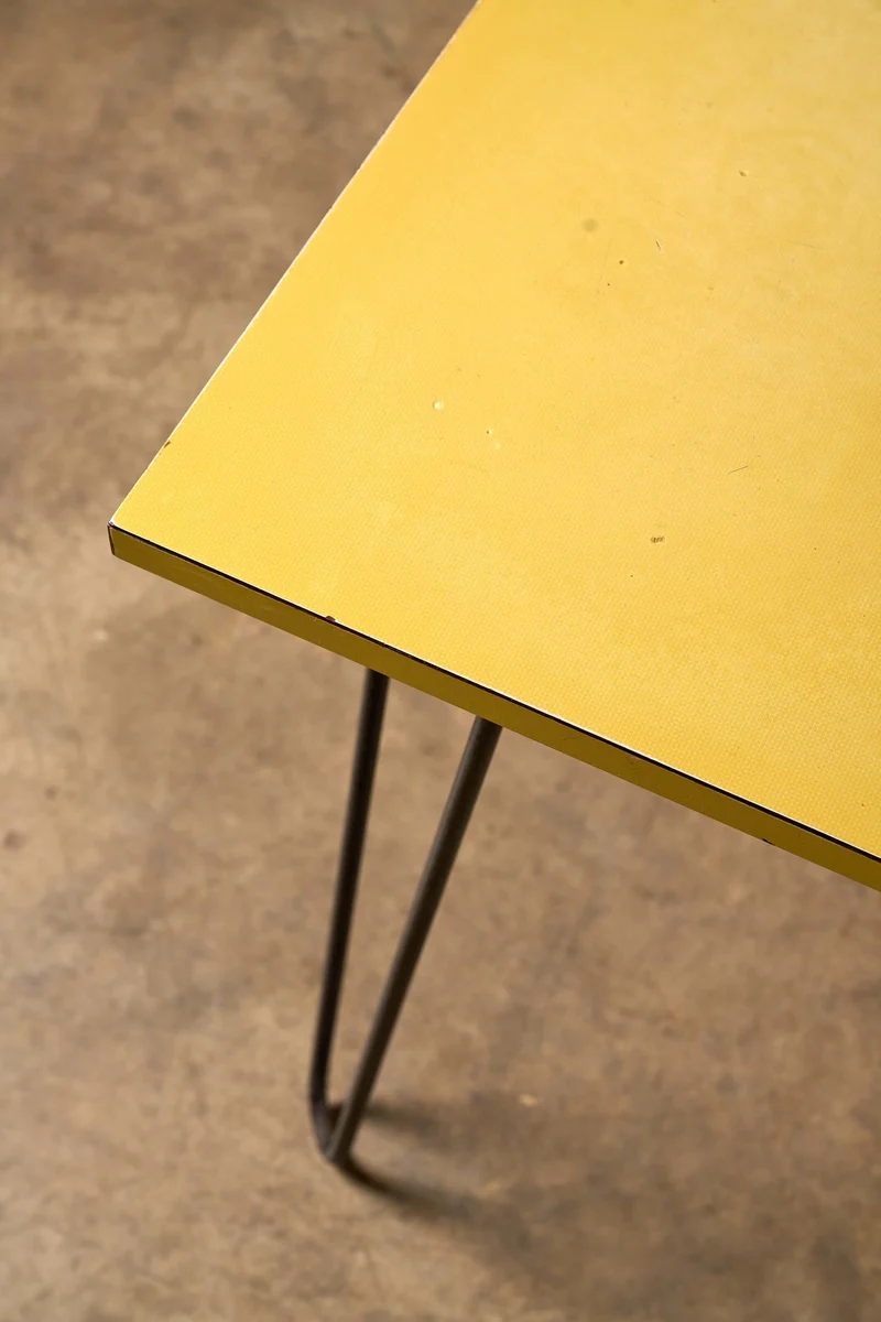 Mid-Century Yellow Console or Desk