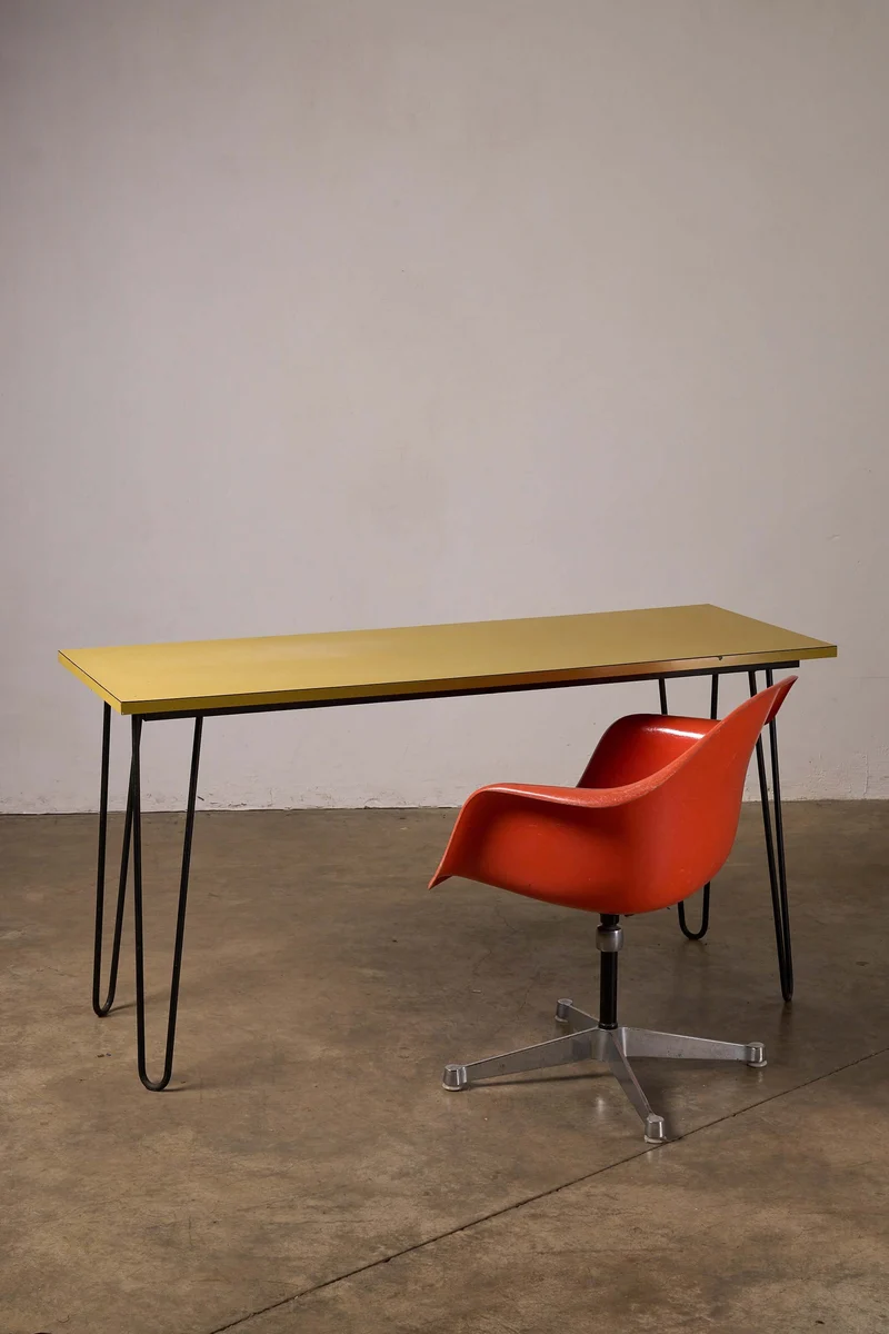 Mid-Century Yellow Console or Desk