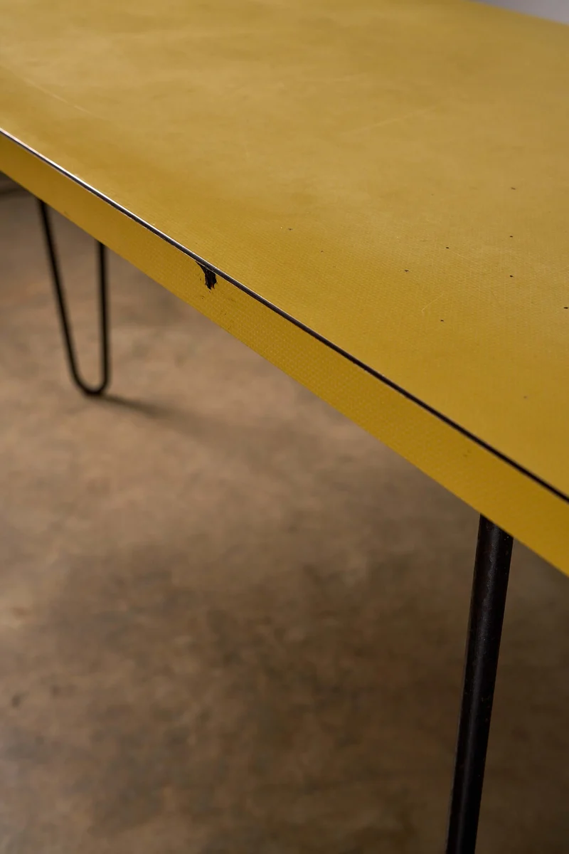 Mid-Century Yellow Console or Desk
