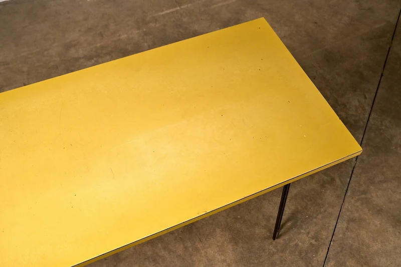 Mid-Century Yellow Console or Desk
