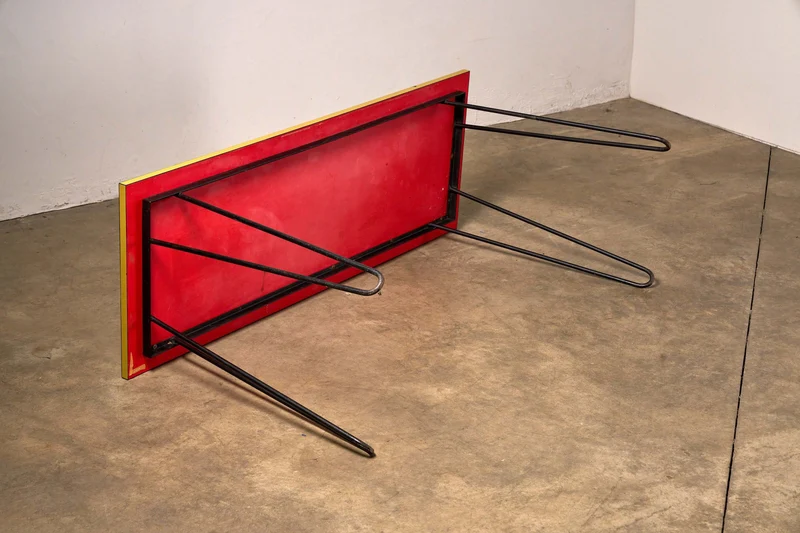 Mid-Century Yellow Console or Desk