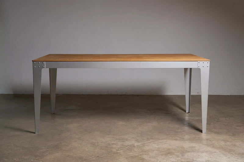 Piet Hein Eek Industrial Aluminium and Plywood Dining Table
