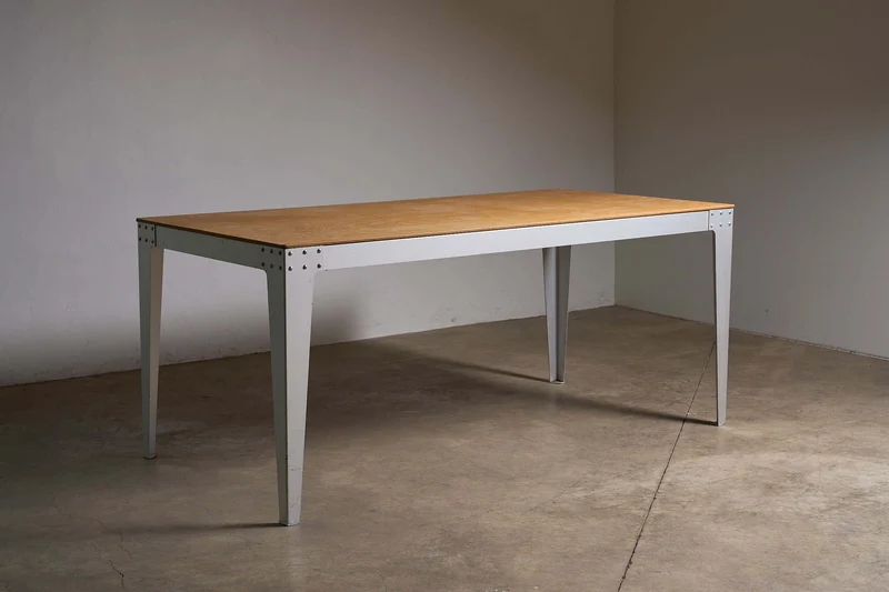 Piet Hein Eek Industrial Aluminium and Plywood Dining Table