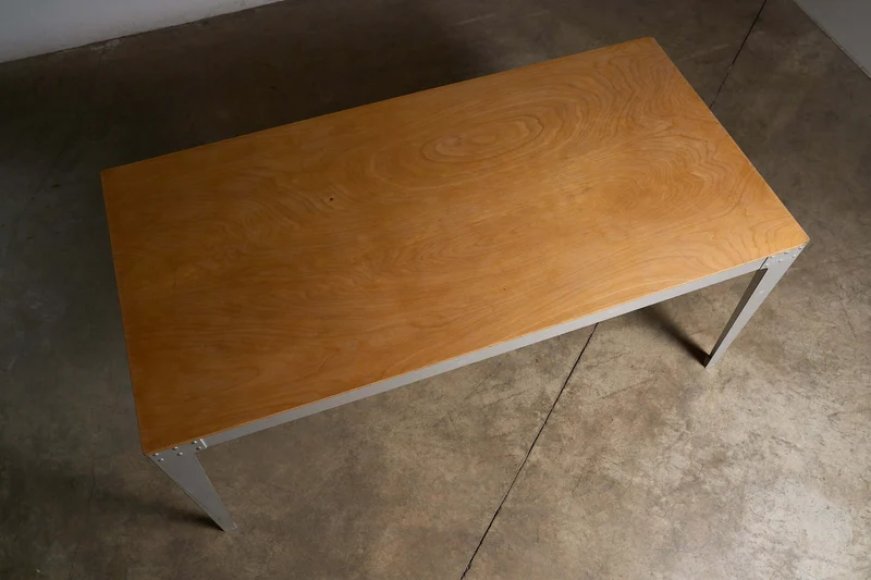 Piet Hein Eek Industrial Aluminium and Plywood Dining Table