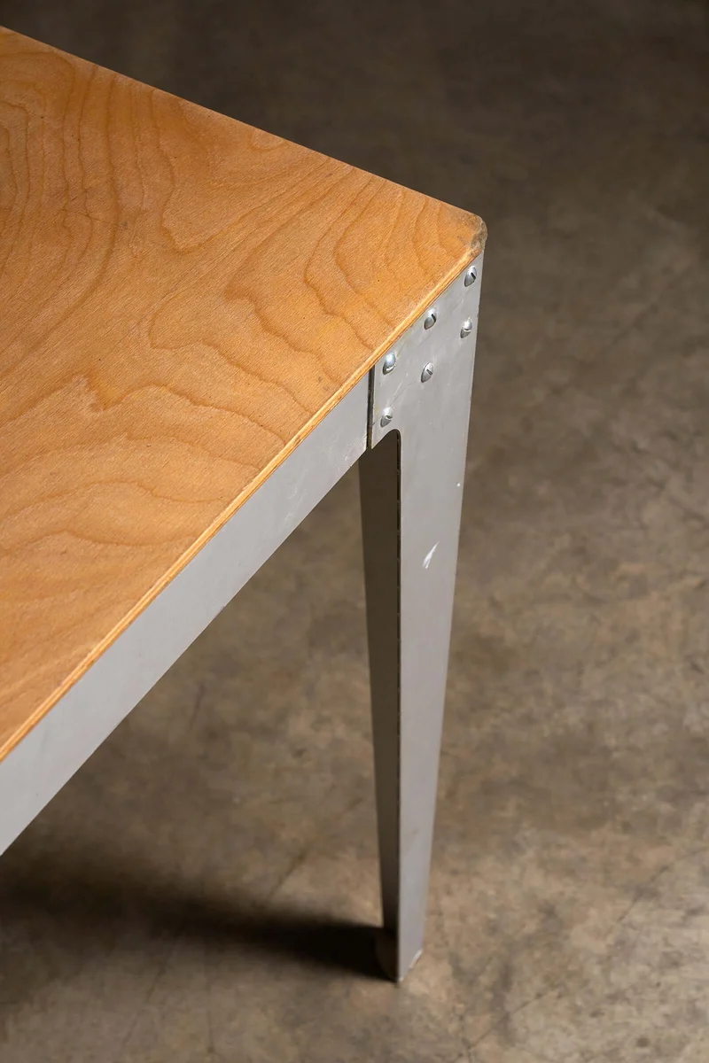 Piet Hein Eek Industrial Aluminium and Plywood Dining Table