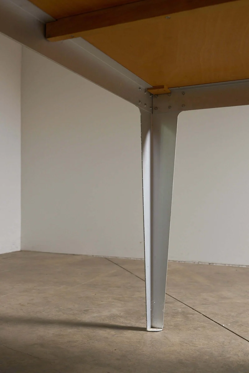 Piet Hein Eek Industrial Aluminium and Plywood Dining Table