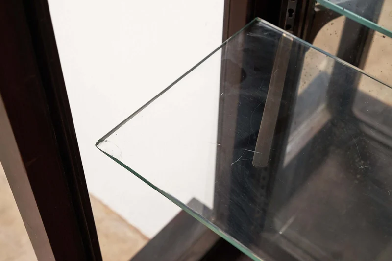 Art Deco Mirrored Display Cabinet with Sliding Doors