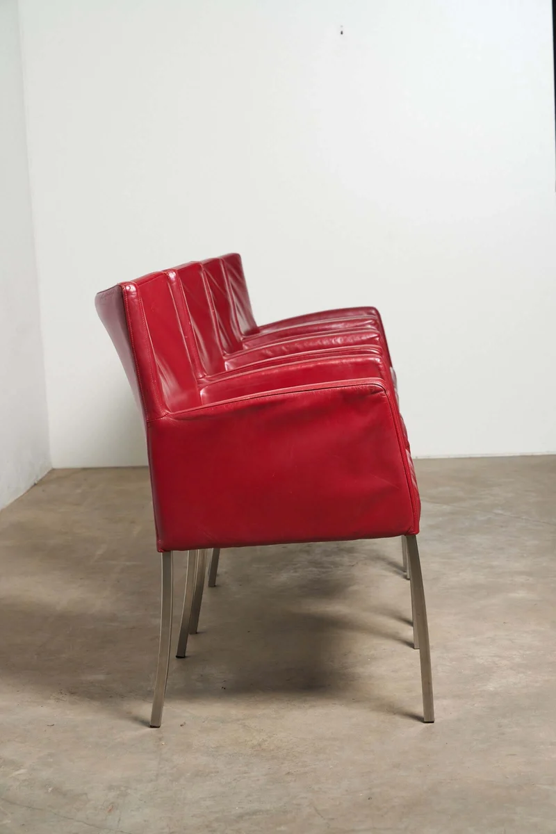 Red or Black Leather Armchairs