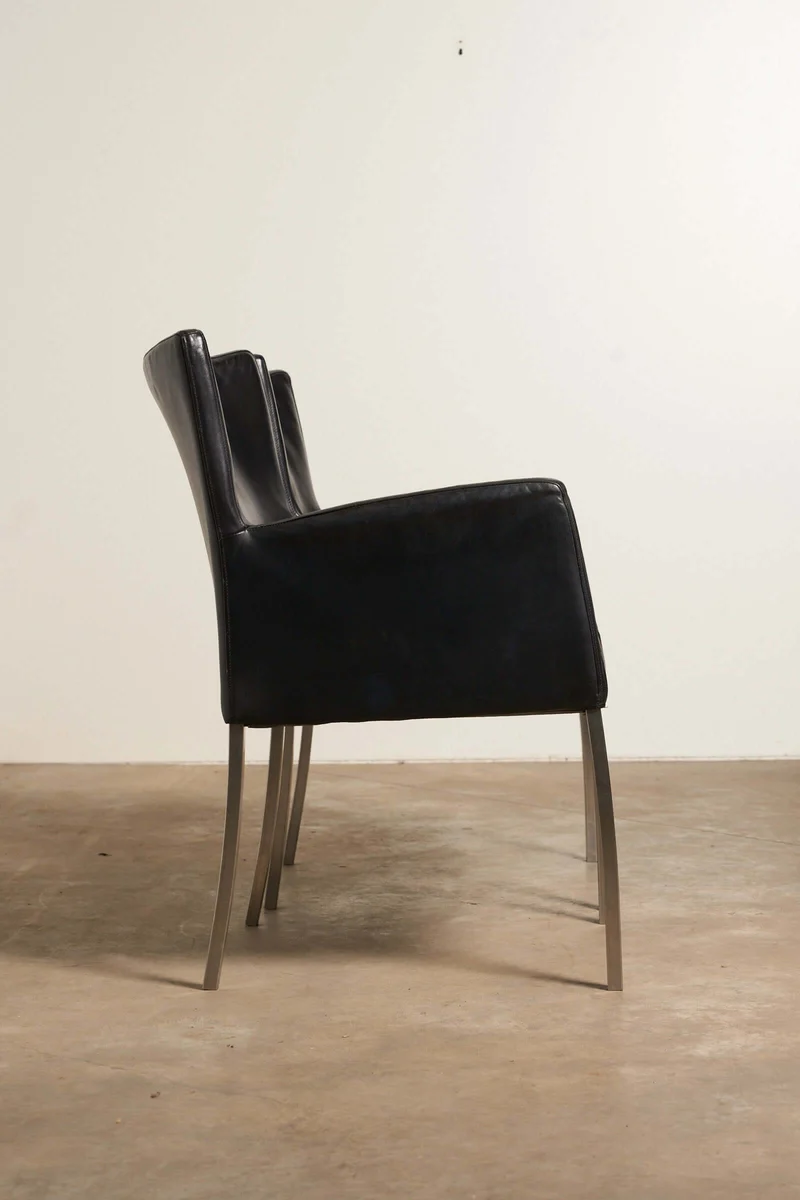 Red or Black Leather Armchairs