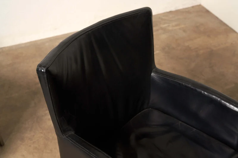 Red or Black Leather Armchairs