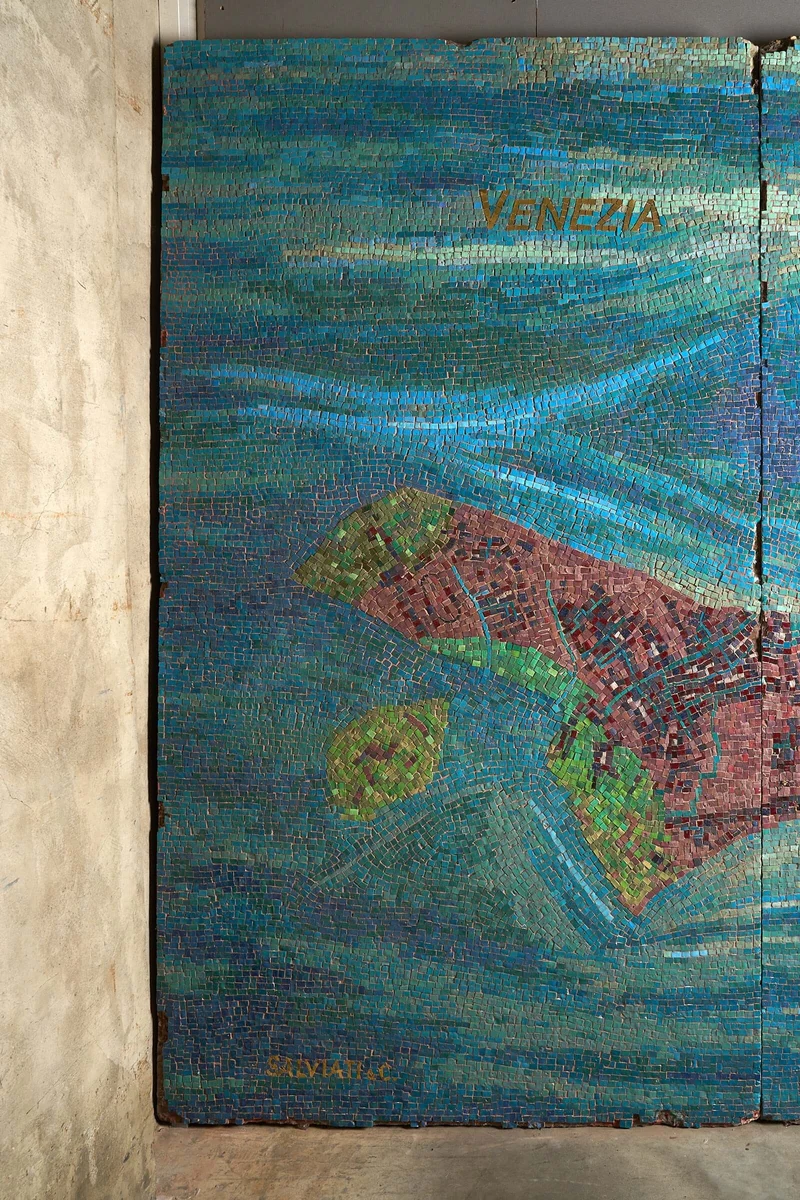 Monumental Late 19th-Century Salviati & Co. Glass Mosaic Map of Venice