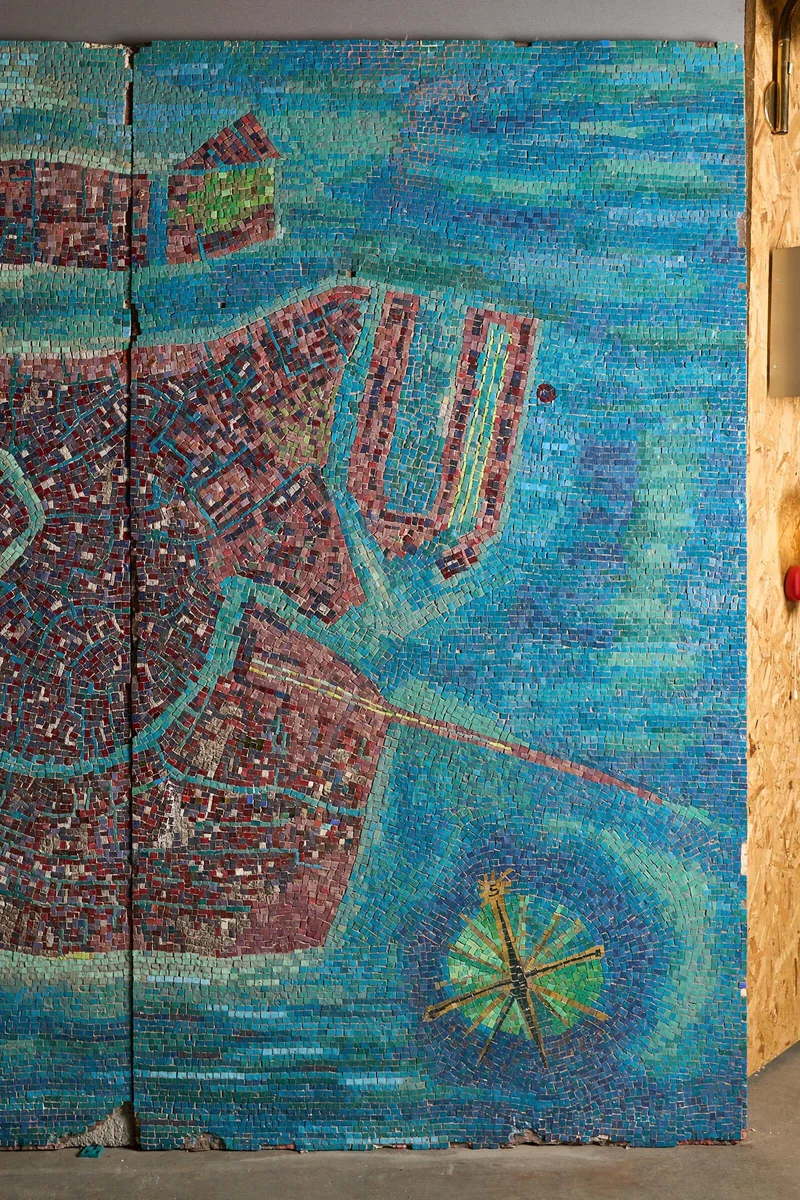 Monumental Late 19th-Century Salviati & Co. Glass Mosaic Map of Venice