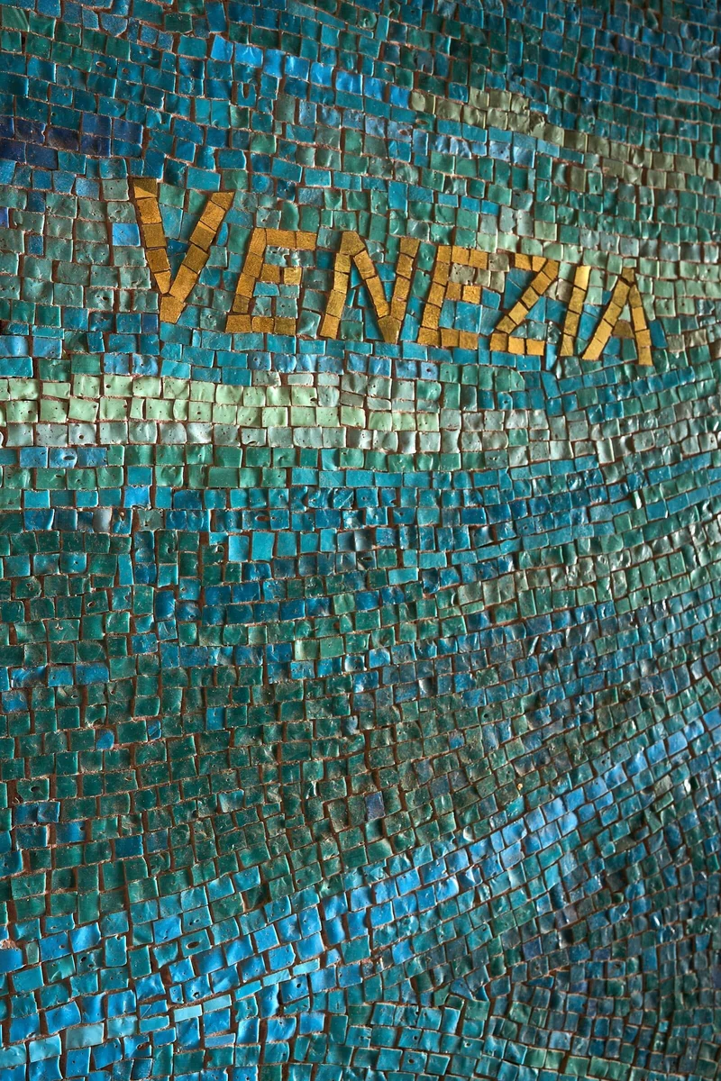 Monumental Late 19th-Century Salviati & Co. Glass Mosaic Map of Venice